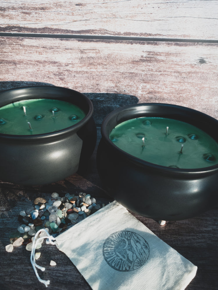 TOIL & TROUBLE CAULDRON CANDLE